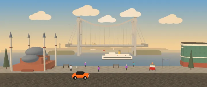 Istanbul postcard, drawn by the game at the end of the race